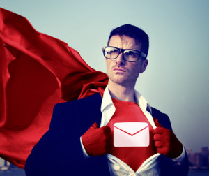 Email Star Strong Superhero Success Professional Concept